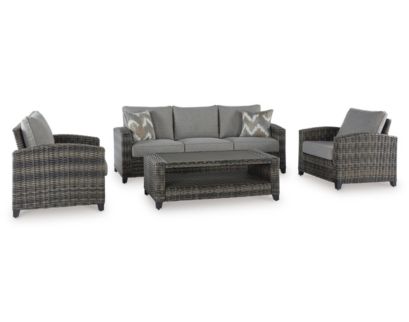 Ashley Oasis Court 4-Piece Outdoor Conversation Set