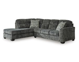 Ashley Lonoke Gunmetal 2-Piece Sectional with Left Chaise
