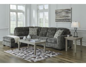 Ashley Lonoke Gunmetal 2-Piece Sectional with Left Chaise