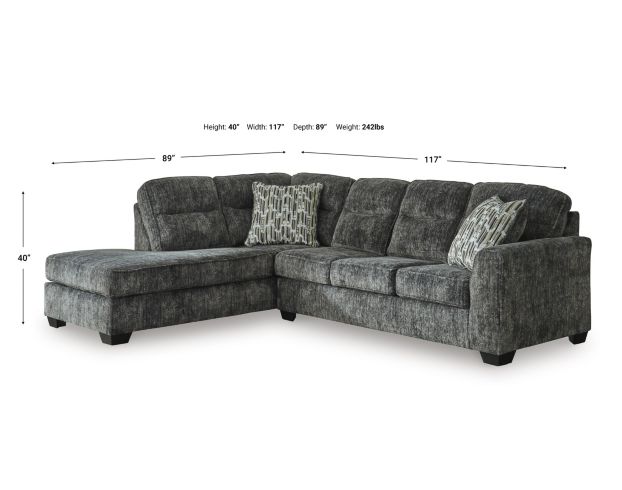 Ashley Lonoke Gunmetal 2-Piece Sectional with Left Chaise large image number 5