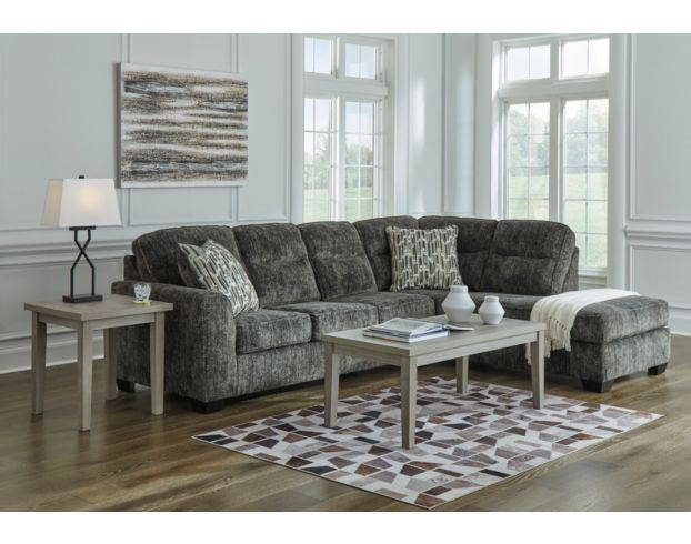 Ashley Lonoke Gunmetal 2-Piece Sectional w/ Right Chaise large image number 2