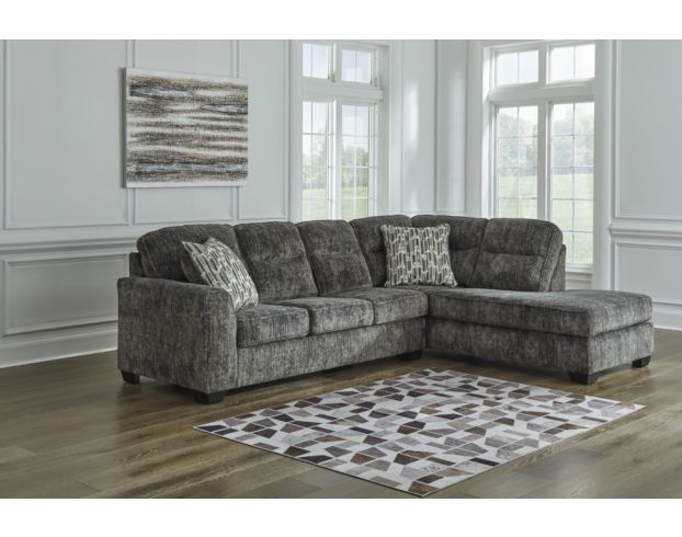 Ashley Lonoke Gunmetal 2-Piece Sectional w/ Right Chaise large image number 3