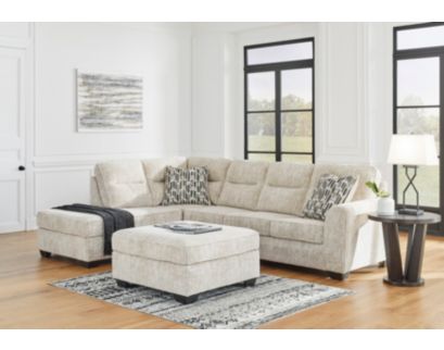 Ashley Lonoke Parchment 2-Piece Sectional w/ Left Chaise