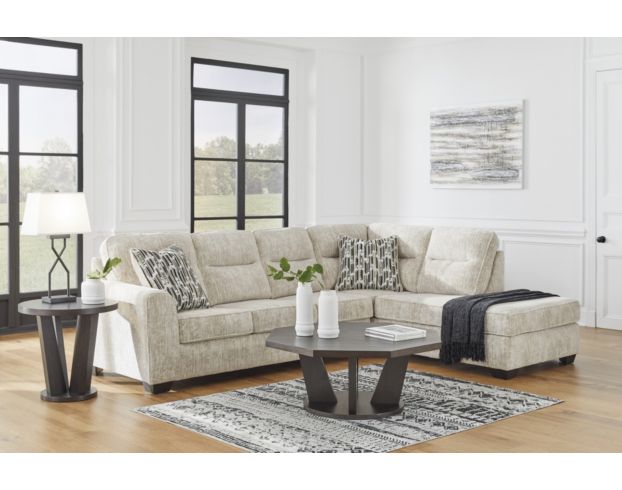 Ashley Lonoke Parchment 2-Piece Sectional w/ Right Chaise large image number 3