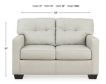 Ashley Belziani Coconut Leather Loveseat small image number 6