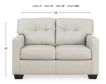 Ashley Belziani Coconut Leather Loveseat small image number 6
