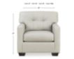 Ashley Belziani Coconut Leather Chair 1/2 small image number 6