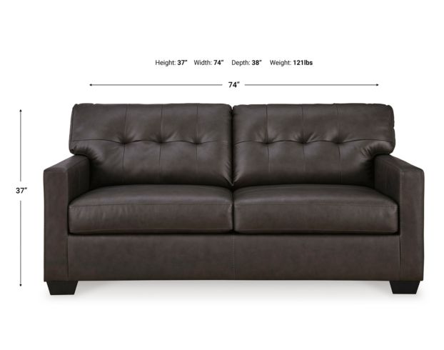 Ashley Belziani Storm Leather Sofa large image number 8