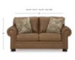 Ashley Carianna Leather Loveseat small image number 6