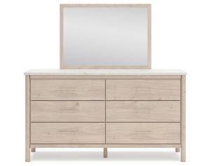 Ashley Cadmori Natural Beige Dresser & Mirror