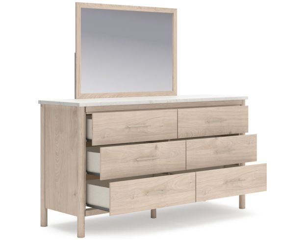 Ashley Cadmori Natural Beige Dresser & Mirror large image number 6