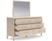 Ashley Cadmori Natural Beige Dresser & Mirror small image number 6