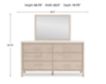 Ashley Cadmori Natural Beige Dresser & Mirror small image number 9