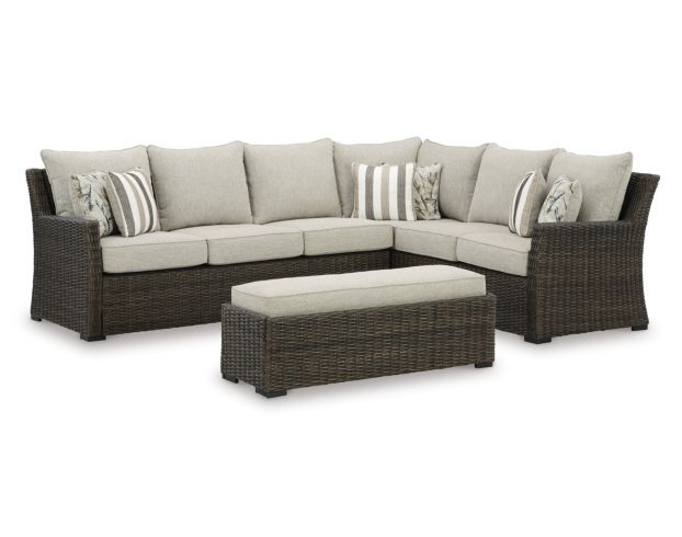 Ashley Brook Ranch Outdoor Sectional with Bench large image number 2
