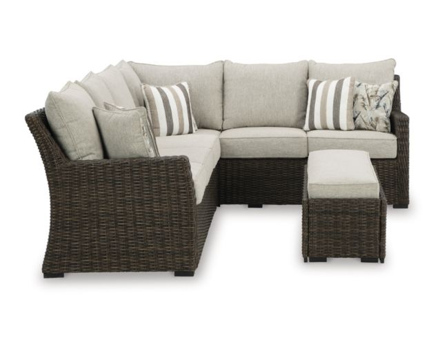 Ashley Brook Ranch Outdoor Sectional with Bench large image number 3