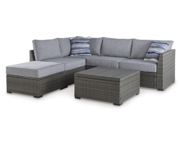 Ashley Petal Road Outdoor Sectional, Ottoman, & Table (Set of 4) large image number 2