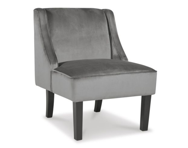 Ashley Janesley Gray Velvet Accent Chair large image number 1