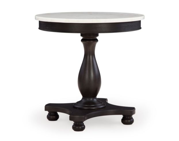 Ashley Henridge Pedestal Accent Table large image number 2