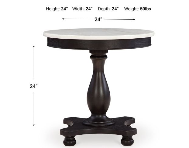 Ashley Henridge Pedestal Accent Table large image number 6