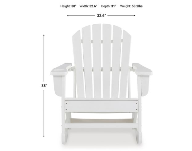 Ashley Sundown Treasure White Outdoor Rocking Chair large image number 6