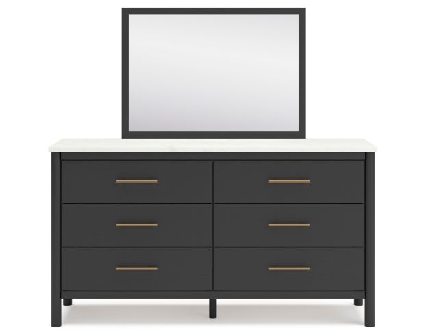 Ashley Cadmori Black Dresser & Mirror large image number 1