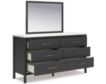 Ashley Cadmori Black Dresser & Mirror small image number 3