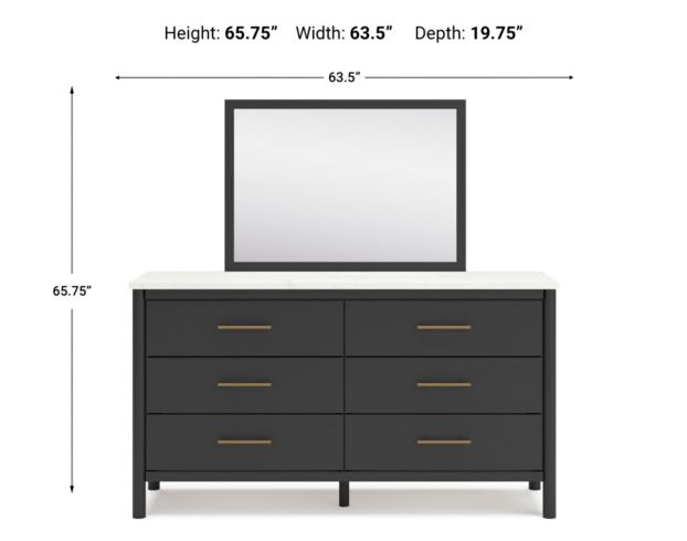 Ashley Cadmori Black Dresser & Mirror large image number 10