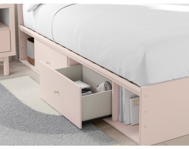 Ashley Wistenpine Blush 4-Drawer Twin Storage Bed
