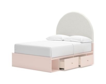 Ashley Wistenpine Blush Full Storage Bed