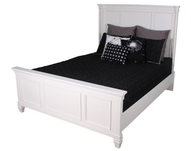 Ashley Prentice Contemporary White King Bed large image number 1