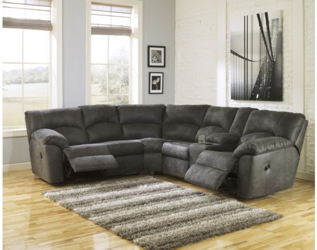 Ashley Tambo Pewter 2-Piece Reclining Sectional large image number 4