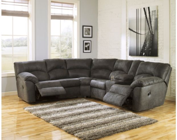 Ashley Tambo Pewter 2-Piece Reclining Sectional large image number 3