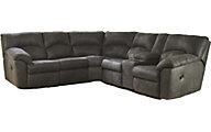 Ashley Tambo Pewter 2-Piece Reclining Sectional