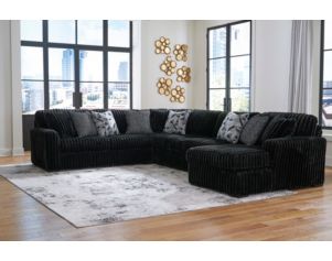 Ashley Midnight-Madness Onyx 4-Piece Sectional w/ RAF Chaise