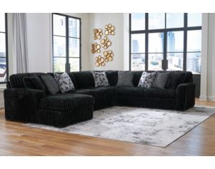 Ashley Midnight-Madness Onyx 4-Piece Sectional w/ LAF Chaise