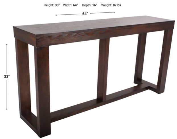 Sofa table deals depth