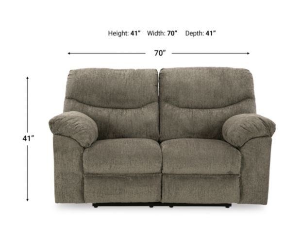 Ashley Alphons Reclining Loveseat large image number 8