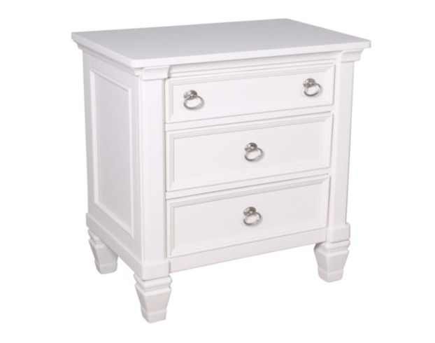 Ashley Prentice Contemporary White Nightstand large