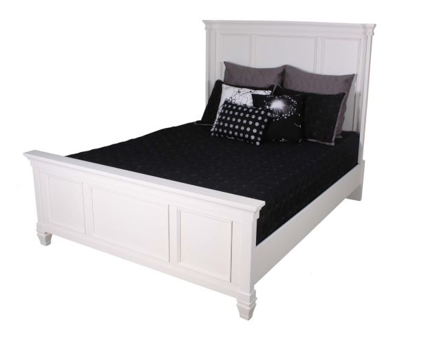Ashley Prentice Contemporary White Queen Bed large image number 1