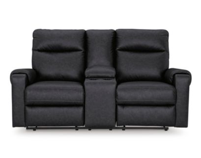 Ashley Axellton Carbon Power Reclining Loveseat with Console