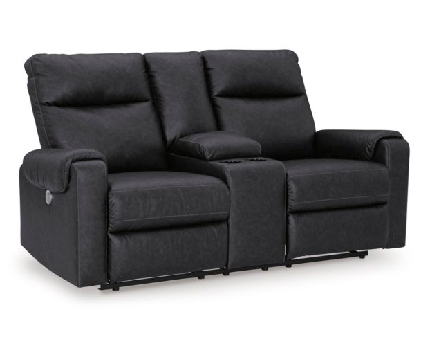 Ashley Axellton Carbon Power Reclining Loveseat with Console large image number 3