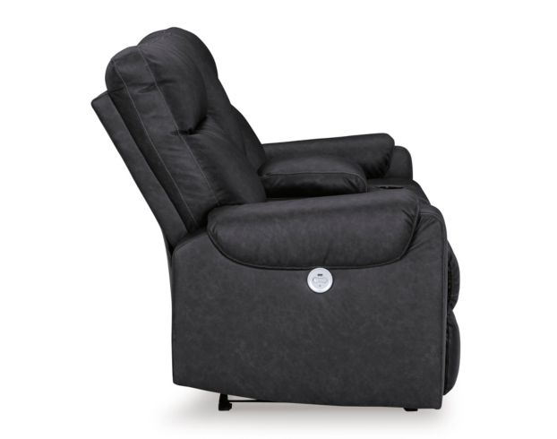 Ashley Axellton Carbon Power Reclining Loveseat with Console large image number 5