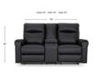 Ashley Axellton Carbon Power Reclining Loveseat with Console small image number 9