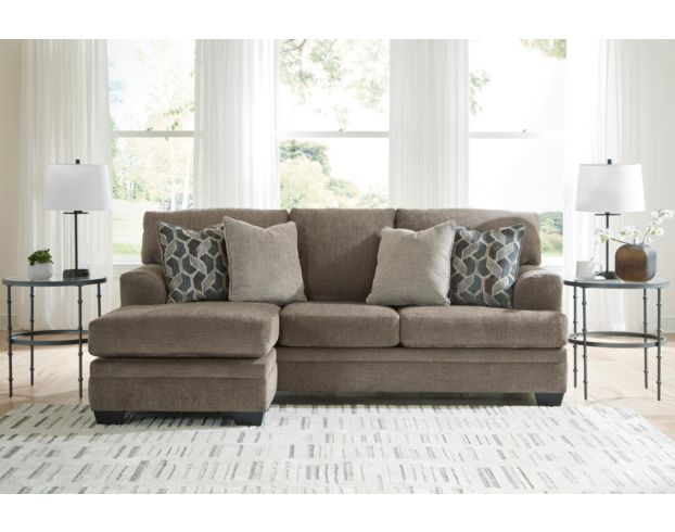 Ashley Ead Sofa, 4 Accent Throw Pillows, Foam, Nutmeg Brown Polyester 92 Inch main image 0