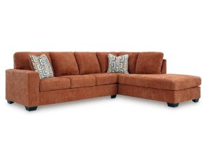 Ashley Aviemore Orange 2 Piece Sectional w/ RAF Chaise