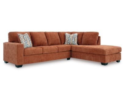 Ashley Aviemore Orange 2 Piece Sectional w/ RAF Chaise