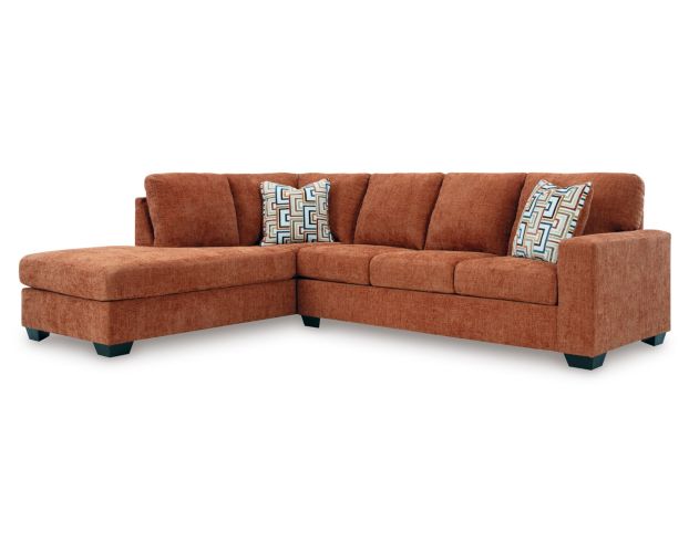 Ashley Aviemore Orange 2 Piece Sectional w/ LAF Chaise large image number 1