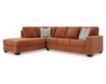 Ashley Aviemore Orange 2 Piece Sectional w/ LAF Chaise small image number 1