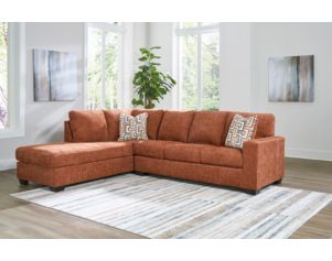 Ashley Aviemore Orange 2 Piece Sectional w/ LAF Chaise