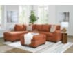 Ashley Aviemore Orange 2 Piece Sectional w/ LAF Chaise small image number 3